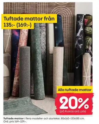 Rusta Tuftade mattor erbjuda