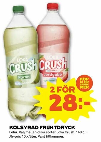 Stora Coop Kolsyrad fruktdryck erbjuda