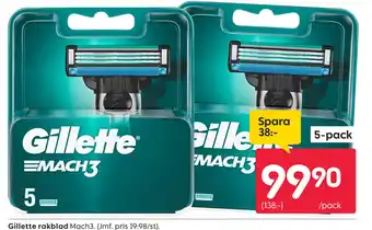 Rusta Gillette rakblad erbjuda