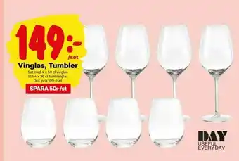 City Gross Vinglas, Tumbler erbjuda