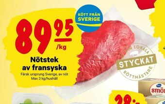 City Gross Nötstek av fransyska erbjuda