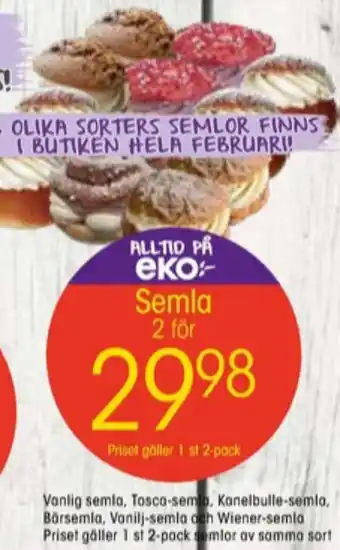 EKO Eko butiksbakat kaffebröd erbjuda