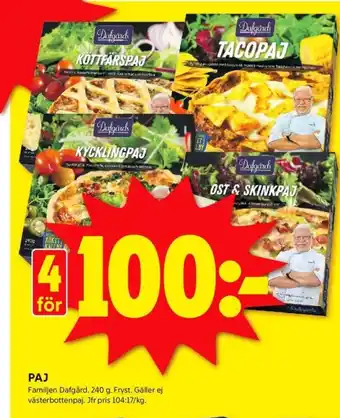 ICA Kvantum Dafgårds matpajer erbjuda