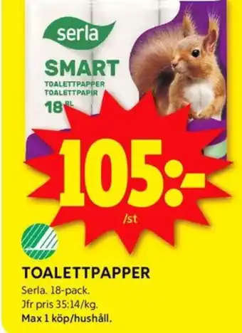 ICA Kvantum Smart toalettpapper erbjuda