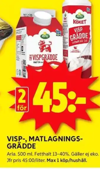ICA Kvantum Arla vispgrädde erbjuda