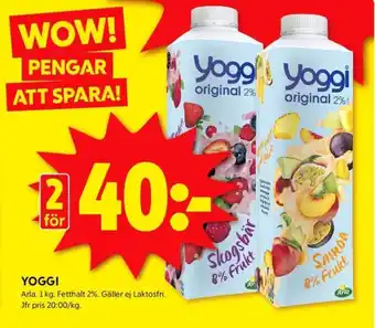 ICA Kvantum Yoggi yoghurt erbjuda