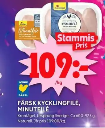ICA Kvantum Kronfågel minutfilé erbjuda
