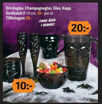 DollarStore Dricksglas, Champagneglas, Glas, Kopp erbjuda
