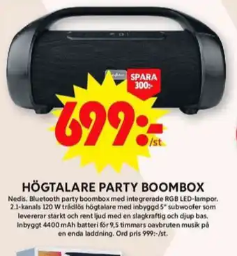 ICA Maxi Nedis högtalare erbjuda