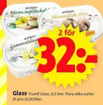 ICA Supermarket Triumf gräddglass erbjuda