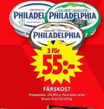ICA Maxi Philadelphia färskost erbjuda