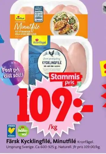ICA Supermarket Kronfågel minutfilé erbjuda