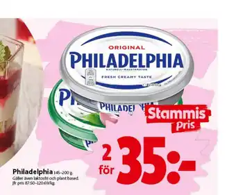 ICA Nära Philadelphia färskost erbjuda