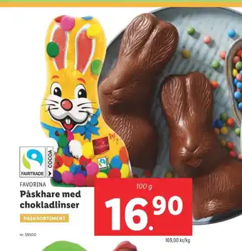 Lidl Favorina påskhare erbjuda