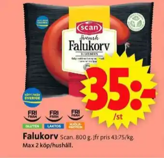 ICA Supermarket Scan falukorv erbjuda