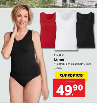 Lidl Esmara linne erbjuda