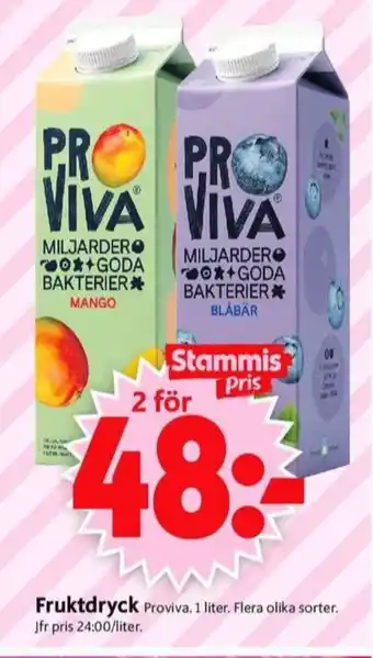 ICA Supermarket Proviva fruktdryck erbjuda