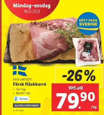 Lidl Svea lantkött karré erbjuda
