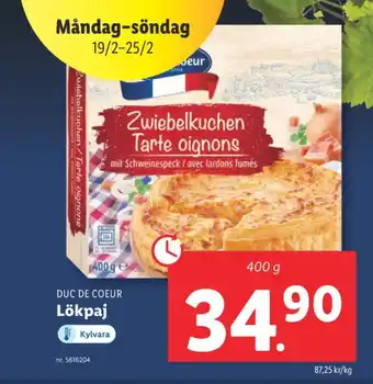 Lidl Duc de coeur matpajer erbjuda