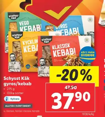 Lidl Schysst käk kebab erbjuda