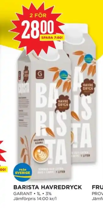 Willys Hemma Barista havredryck erbjuda