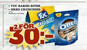 Matdax tuc baked bites • oreo crunchies erbjuda
