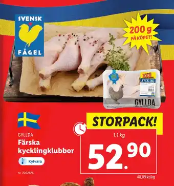 Lidl Färska kycklingklubbor erbjuda