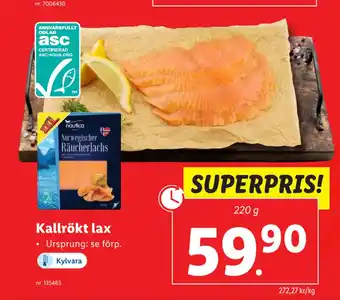 Lidl Kallrökt lax erbjuda