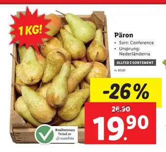 Lidl Päron erbjuda
