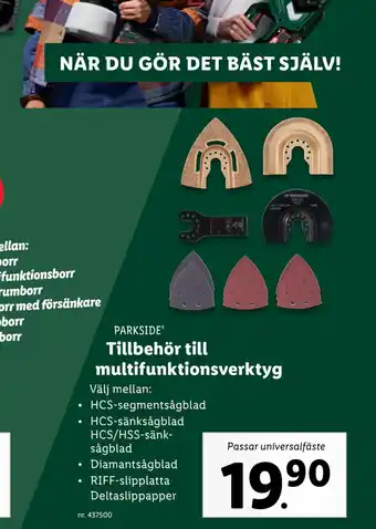 Lidl Tillbehör till multifunktionsverktyg erbjuda