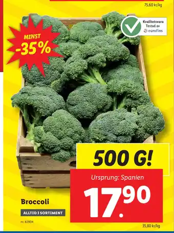 Lidl Broccoli erbjuda