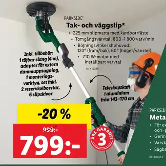 Lidl Tak- och väggslip erbjuda