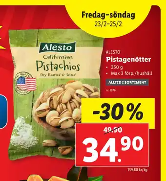 Lidl Pistagenötter erbjuda