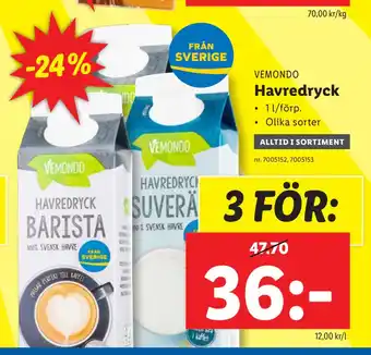 Lidl Havredryck erbjuda