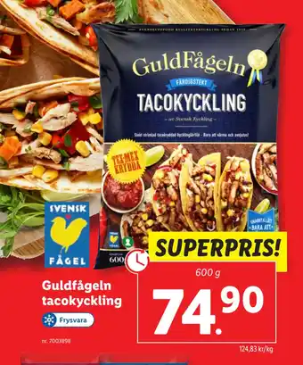 Lidl Guldfågeln tacokyckling erbjuda