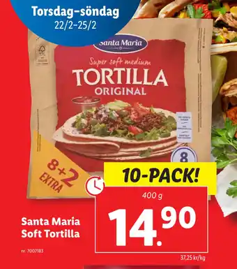 Lidl Santa Maria Soft Tortilla erbjuda