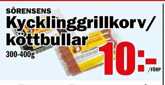 Matdax Kycklinggrillkorv/ köttbullar erbjuda