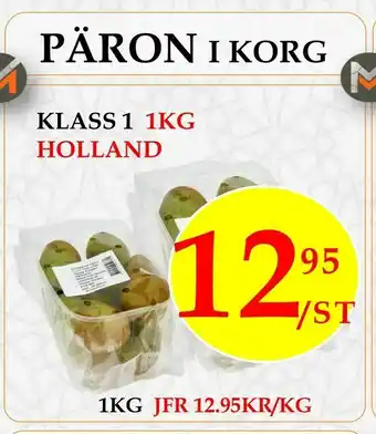 Päron i korg