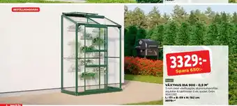 Jem&Fix VÄXTHUS IDA 900 - 0,9 M² erbjuda