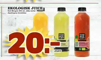 Matvärlden Tensta Ekologisk juice erbjuda