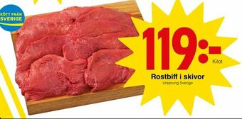 Matöppet Rostbiff i skivor erbjuda