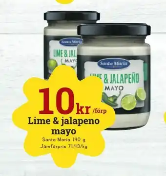 minmatbutik Lime & jalapeno mayo erbjuda