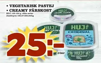 Nya Pulsen Vegetarisk pastej • creamy färskost erbjuda
