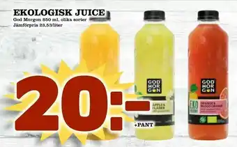 Nya Pulsen Ekologisk juice erbjuda