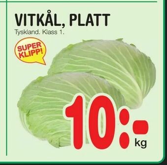 Nya Pulsen Vitkål, platt erbjuda
