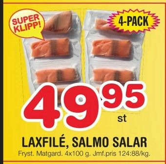 Nya Pulsen Laxfilé, salmo salar erbjuda