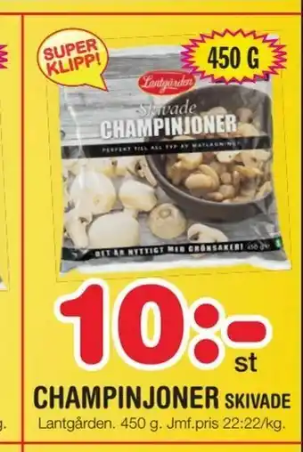 Nya Pulsen Champinjoner skivade erbjuda