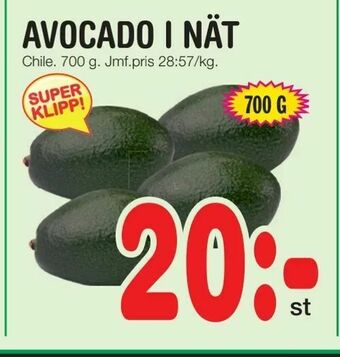 Nya Pulsen Avocado i nät erbjuda