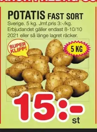 Nya Pulsen Potatis fast sort erbjuda