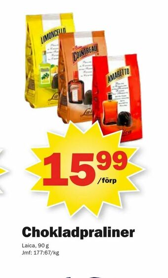 Pekås Chokladpraliner erbjuda